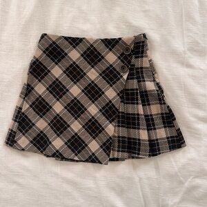 Zara Kids Plaid A-Line Skirt